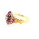 Pre Owned 18ct Ruby and Diamond Cluster Ring ZN874